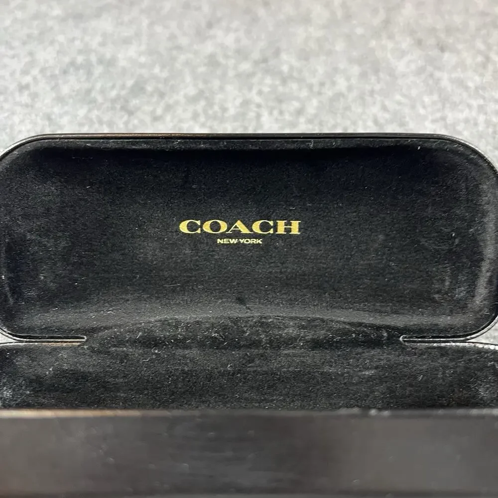 Coach New York Black Hard Shell Eyeglass Case Glasses Holder USED